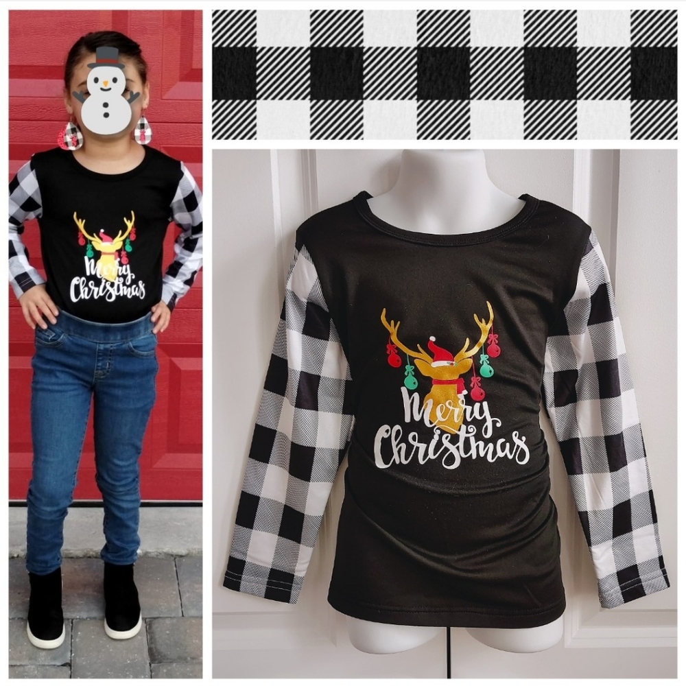 Fleece Lined Christmas Reindeer Top